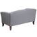 Alt View 3. Alamont Home - Hercules Imperial Contemporary 2-seat Leather/Faux Leather Reception Loveseat - Gray.