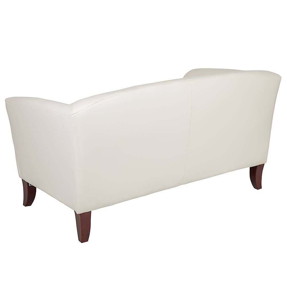 Alt View 11. Alamont Home - Hercules Imperial Contemporary 2-seat Leather/Faux Leather Reception Loveseat - Ivory.