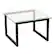 Front. Alamont Home - Inman Square Contemporary Glass End Table - Clear/Black.