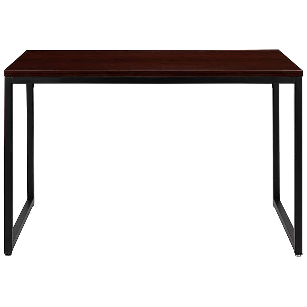 Alt View 11. Alamont Home - Tiverton Collection Rectangle Industrial Laminate Office Desk - Mahogany Top/Black Frame.