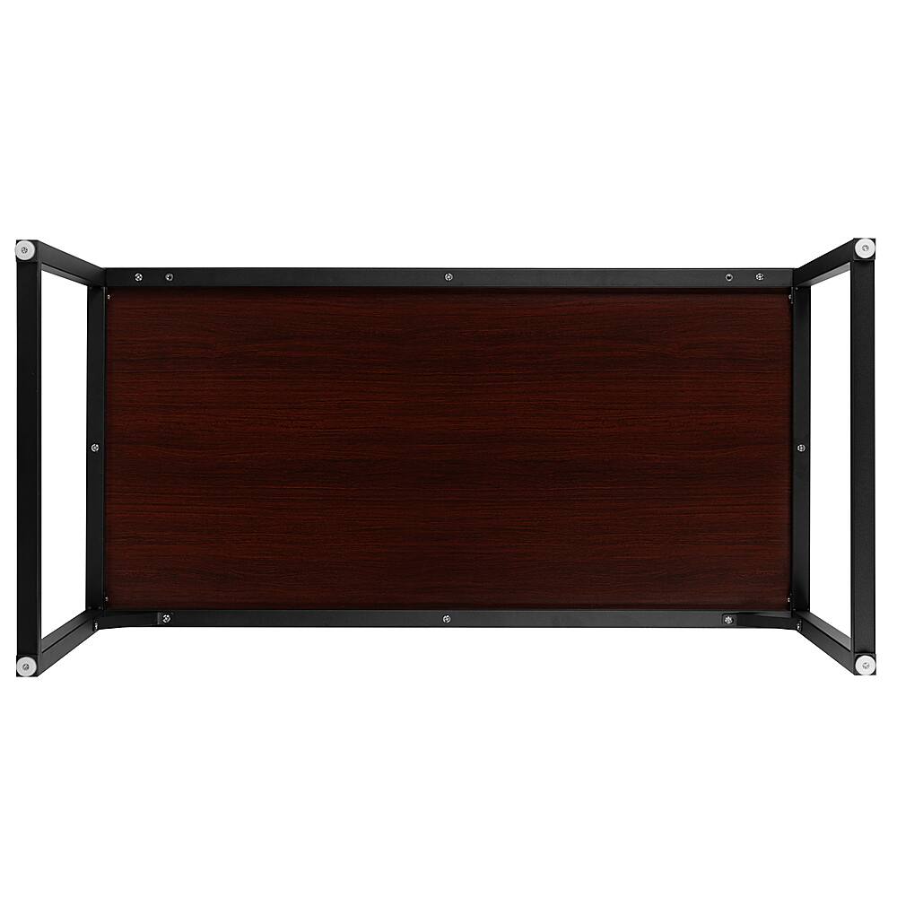 Alt View 19. Alamont Home - Tiverton Collection Rectangle Industrial Laminate Office Desk - Mahogany Top/Black Frame.