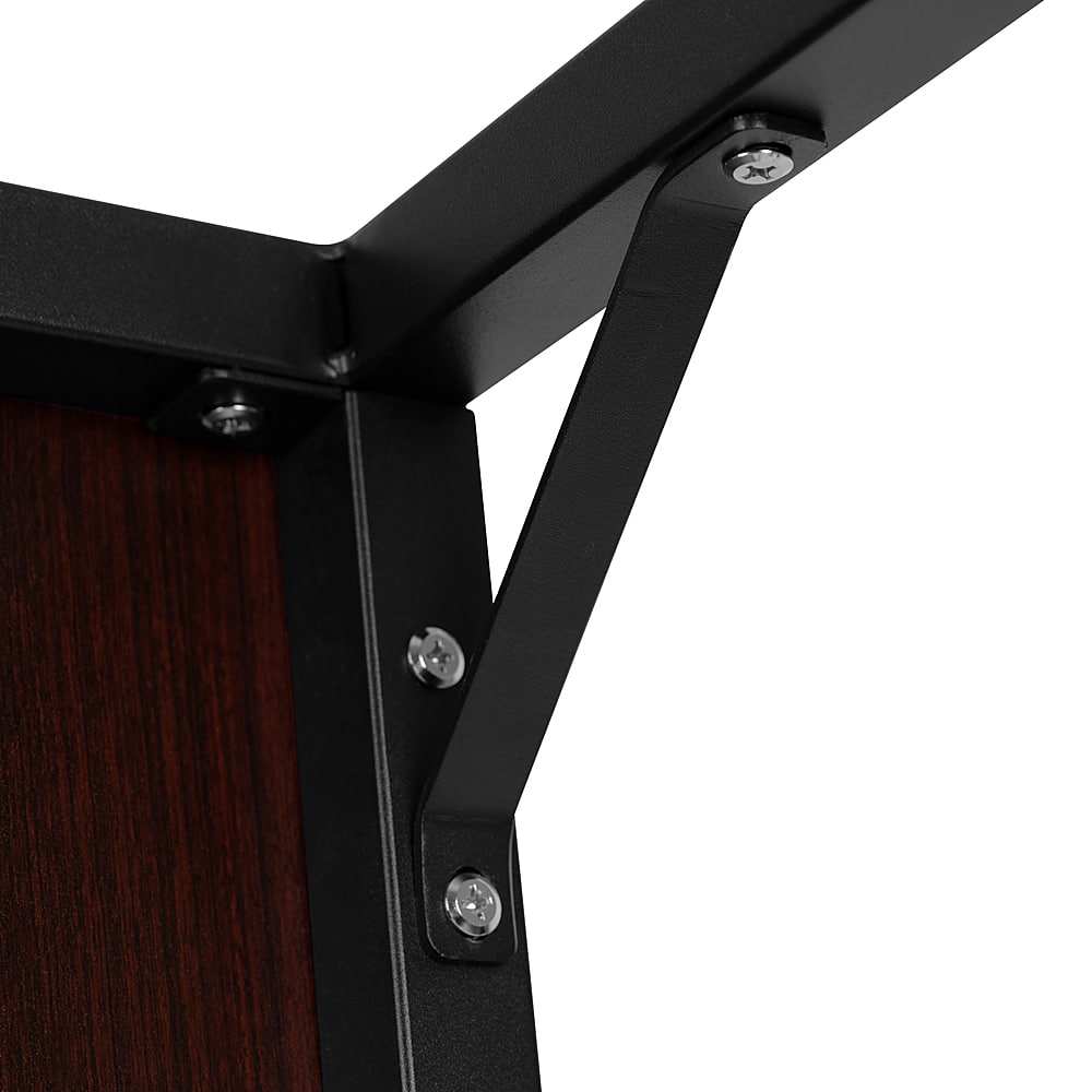 Alt View 20. Alamont Home - Tiverton Collection Rectangle Industrial Laminate Office Desk - Mahogany Top/Black Frame.