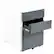 Alt View 15. Alamont Home - Warner Modern Steel 3-Drawer Filing Cabinet - White and Charcoal.