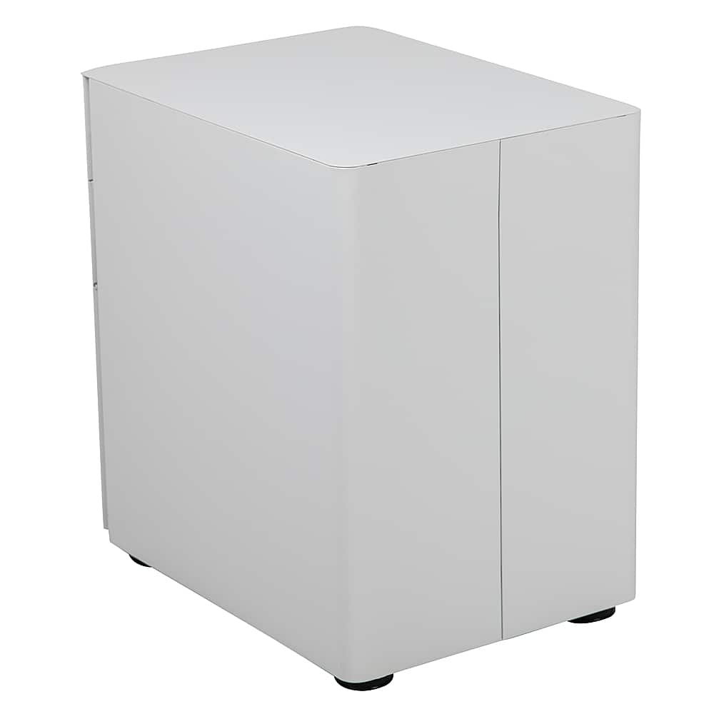 Alt View 14. Alamont Home - Warner Modern Steel 3-Drawer Filing Cabinet - White.
