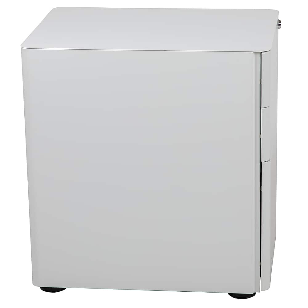 Alt View 16. Alamont Home - Warner Modern Steel 3-Drawer Filing Cabinet - White.