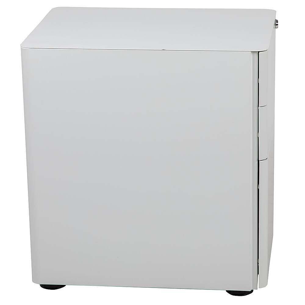 Alt View 16. Alamont Home - Warner Modern Steel 3-Drawer Filing Cabinet - White.