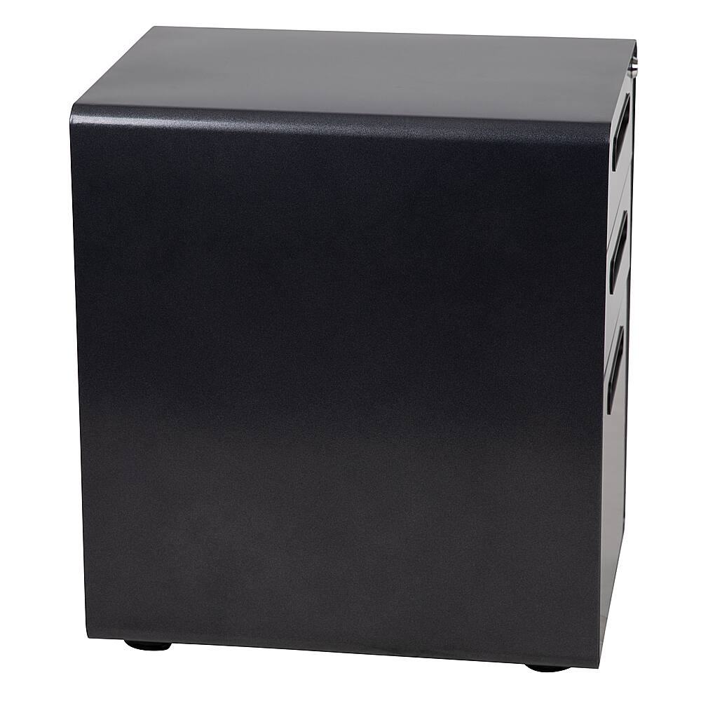 Alt View 16. Alamont Home - Wren Modern Steel 3-Drawer Filing Cabinet - Black.