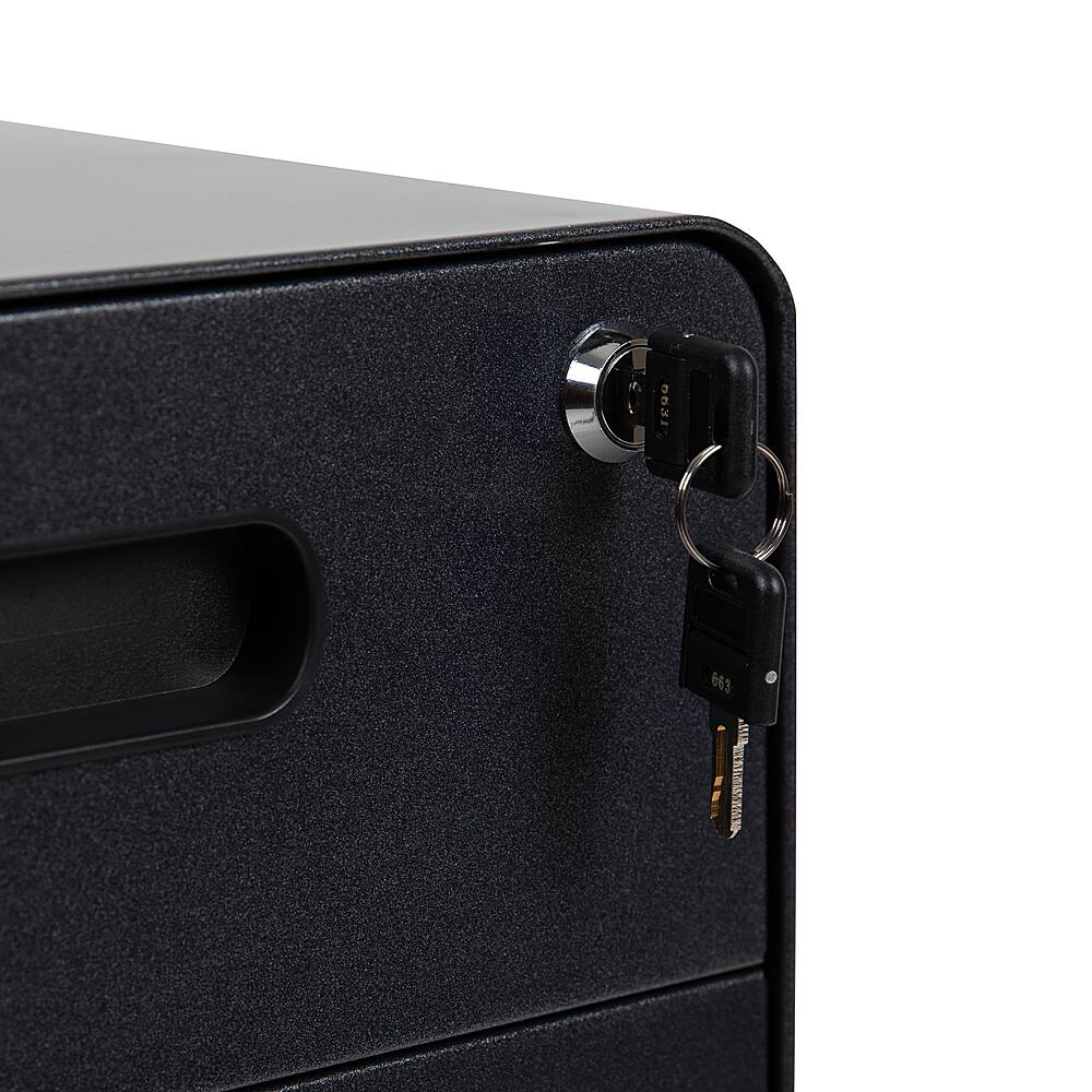 Alt View 19. Alamont Home - Wren Modern Steel 3-Drawer Filing Cabinet - Black.