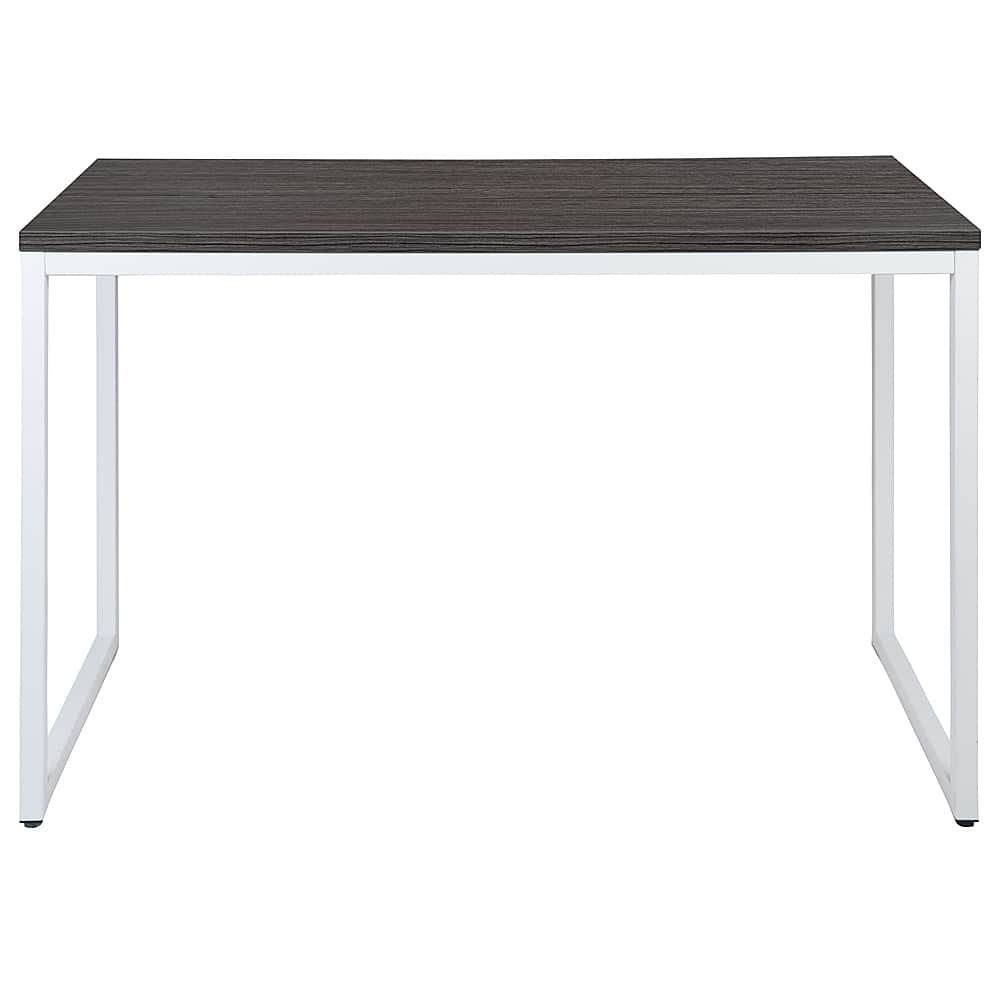 Alt View 11. Alamont Home - Kimberly Rectangle Industrial Laminate Office Desk - Rustic Gray Top/White Frame.