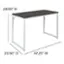 Alt View 13. Alamont Home - Kimberly Rectangle Industrial Laminate  Office Desk - Rustic Gray Top/White Frame.
