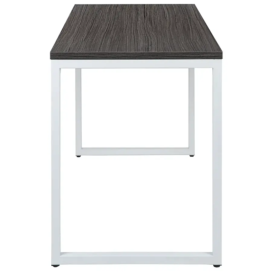 Alt View 17. Alamont Home - Kimberly Rectangle Industrial Laminate  Office Desk - Rustic Gray Top/White Frame.