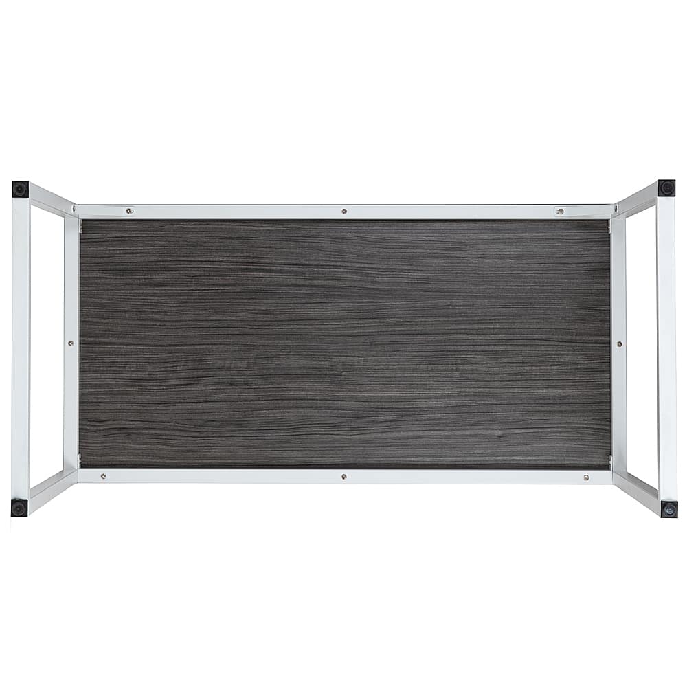 Alt View 19. Alamont Home - Kimberly Rectangle Industrial Laminate Office Desk - Rustic Gray Top/White Frame.