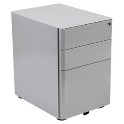 Flash Furniture - Warner Modern Steel 3-Drawer Filing Cabinet - Gray - Front_Zoom