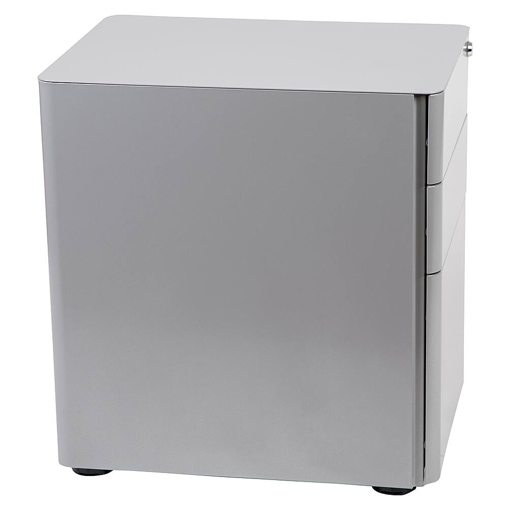 Alt View 16. Alamont Home - Warner Modern Steel 3-Drawer Filing Cabinet - Gray.