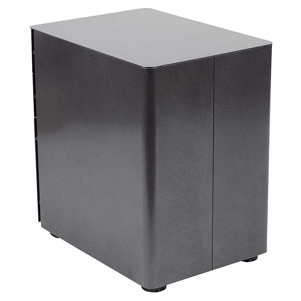 Alt View 14. Alamont Home - Warner Modern Steel 3-Drawer Filing Cabinet - Black.