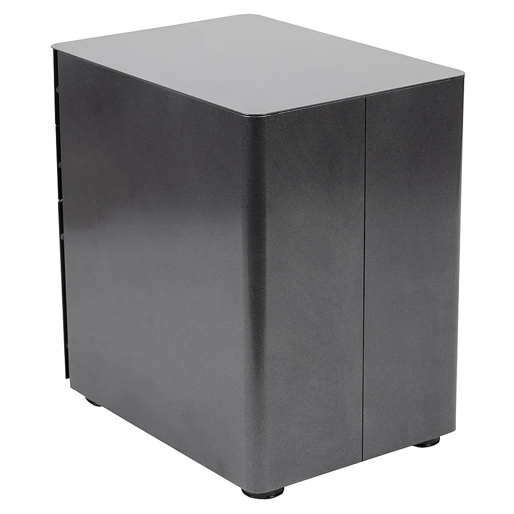 Alt View 14. Alamont Home - Warner Modern Steel 3-Drawer Filing Cabinet - Black.