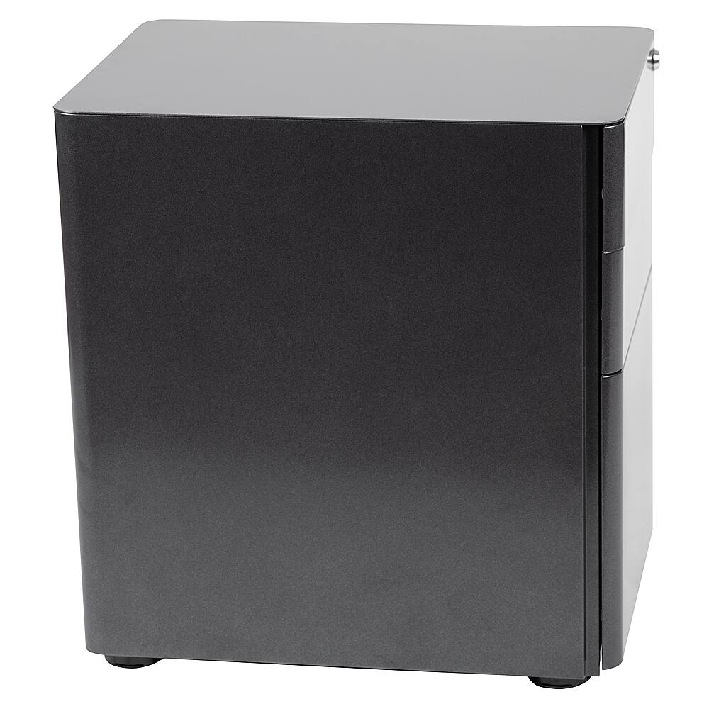 Alt View 16. Alamont Home - Warner Modern Steel 3-Drawer Filing Cabinet - Black.
