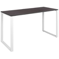Flash Furniture - Kimberly Rectangle Industrial Laminate  Office Desk - Rustic Gray - Front_Zoom