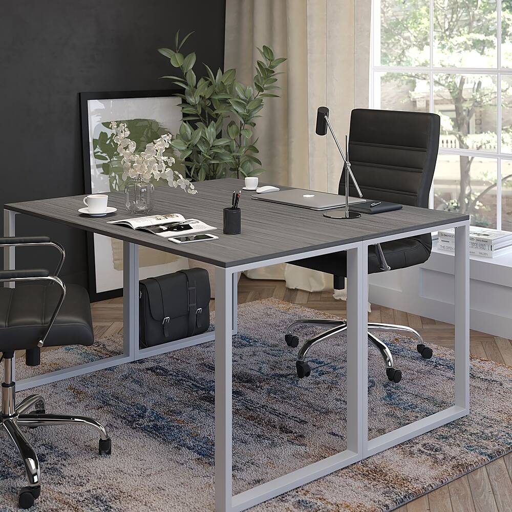 Alt View 14. Alamont Home - Kimberly Rectangle Industrial Laminate Office Desk - Rustic Gray.
