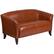 Front. Alamont Home - Hercules Imperial Contemporary 2-seat Leather/Faux Leather Reception Loveseat - Cognac.
