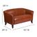 Alt View 3. Alamont Home - Hercules Imperial Contemporary 2-seat Leather/Faux Leather Reception Loveseat - Cognac.