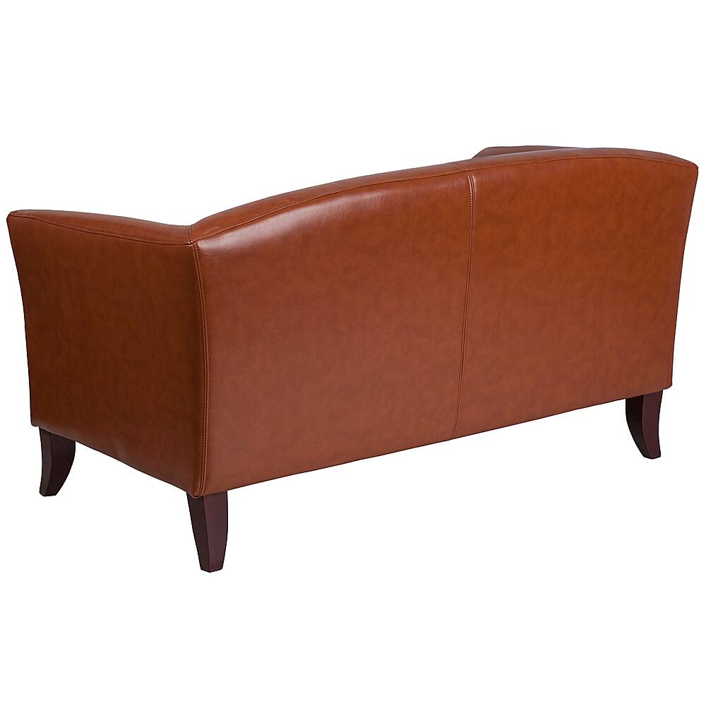 Alt View 11. Alamont Home - Hercules Imperial Contemporary 2-seat Leather/Faux Leather Reception Loveseat - Cognac.