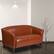 Alt View 2. Alamont Home - Hercules Imperial Contemporary 2-seat Leather/Faux Leather Reception Loveseat - Cognac.