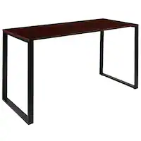 Alamont Home - Tiverton Collection Rectangle Industrial Laminate Office Desk - Mahogany - Front_Zoom