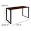 Alt View 13. Alamont Home - Tiverton Collection Rectangle Industrial Laminate  Office Desk - Mahogany.