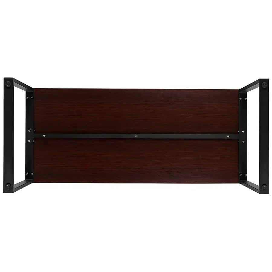 Alt View 19. Alamont Home - Tiverton Collection Rectangle Industrial Laminate  Office Desk - Mahogany.