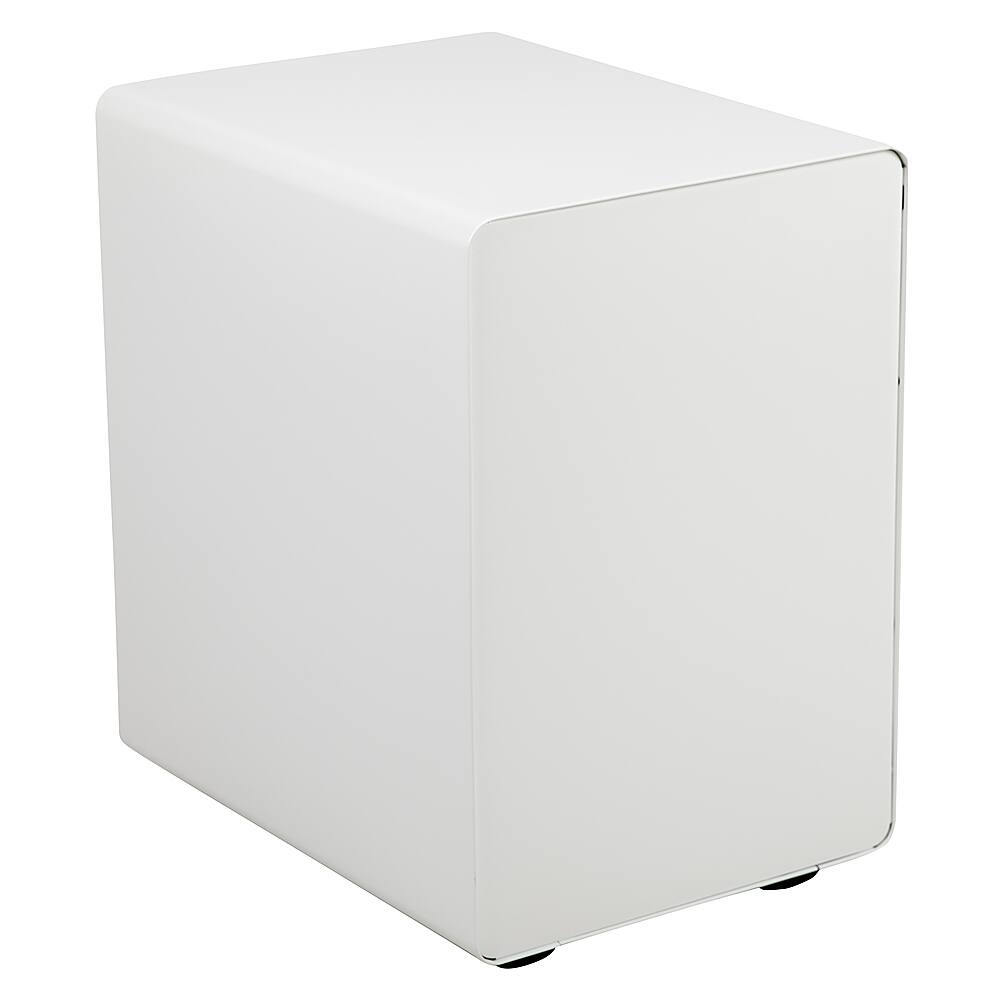 Alt View 14. Alamont Home - Wren Modern Steel 3-Drawer Filing Cabinet - White.