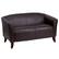 Front. Alamont Home - Hercules Imperial Contemporary 2-seat Leather/Faux Leather Reception Loveseat - Brown.