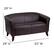 Alt View 2. Alamont Home - Hercules Imperial Contemporary 2-seat Leather/Faux Leather Reception Loveseat - Brown.