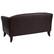 Alt View 3. Alamont Home - Hercules Imperial Contemporary 2-seat Leather/Faux Leather Reception Loveseat - Brown.