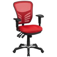 Alamont Home - Nicholas Contemporary Mesh Executive Swivel Office Chair - Red - Front_Zoom