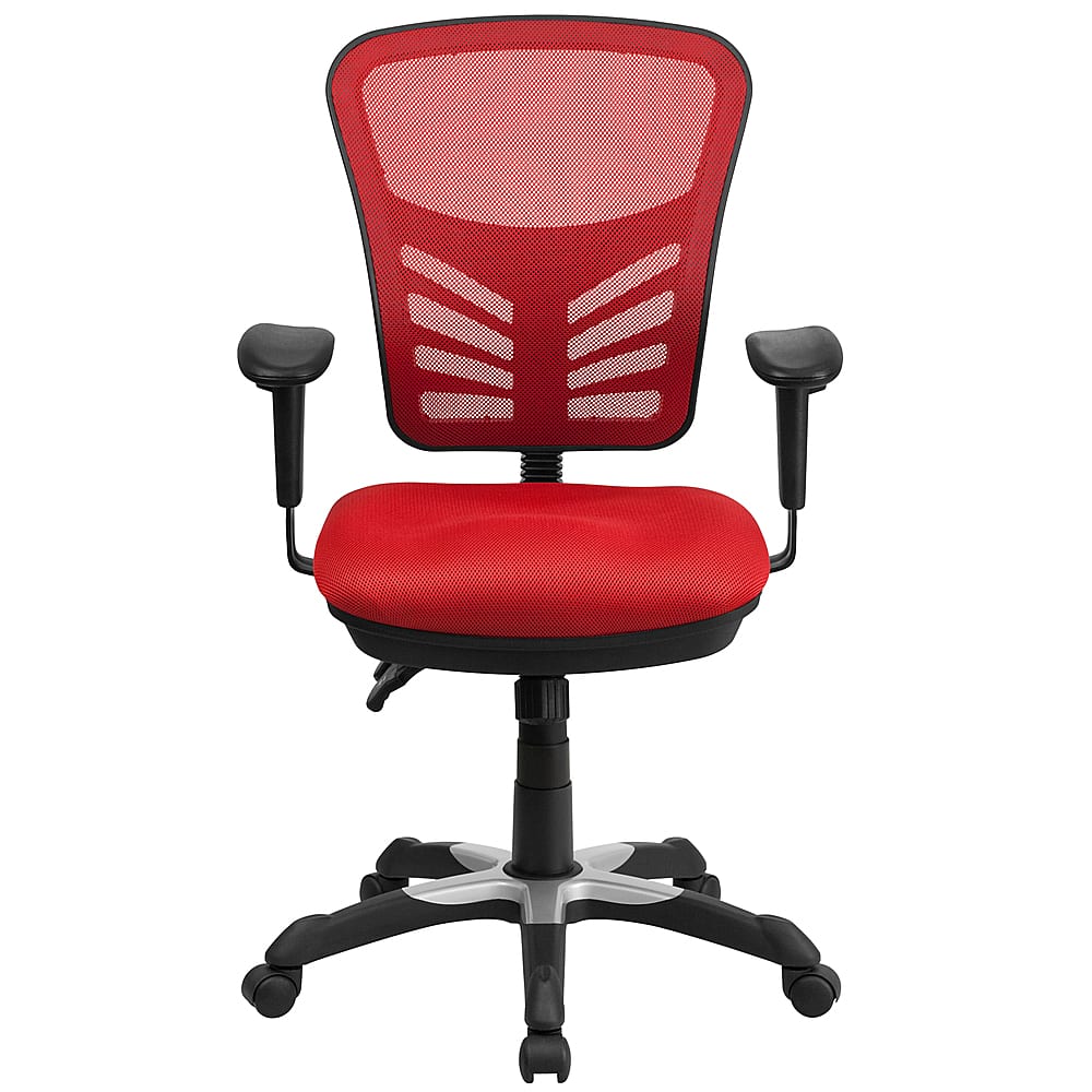 Alt View 11. Alamont Home - Nicholas Contemporary Mesh Executive Swivel Office Chair - Red.