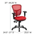 Alt View Zoom 13. Flash Furniture - Nicholas Contemporary Mesh Executive Swivel Office Chair - Red.