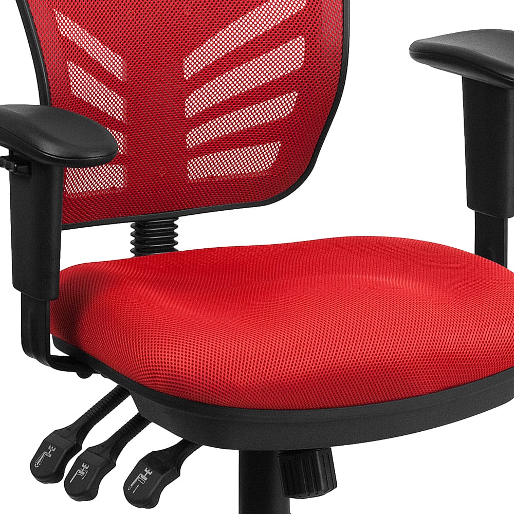 Alt View 17. Alamont Home - Nicholas Contemporary Mesh Executive Swivel Office Chair - Red.