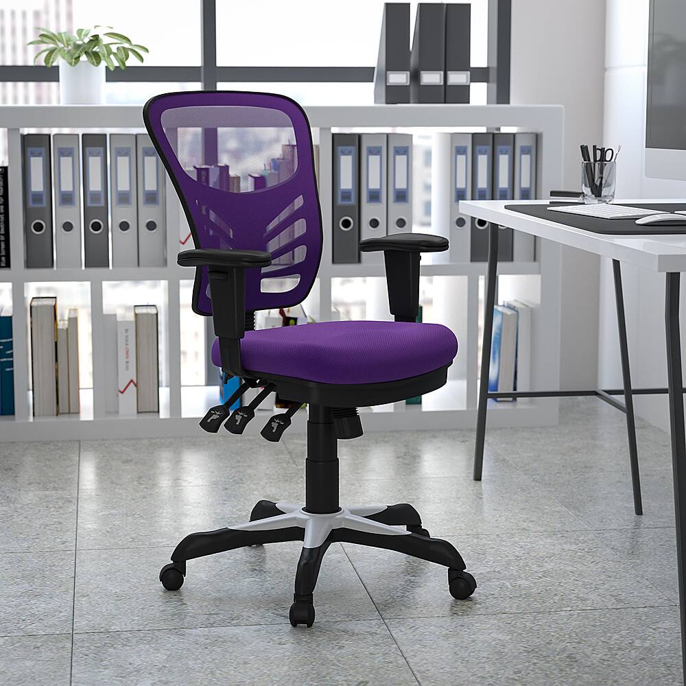 Alt View 12. Alamont Home - Nicholas Contemporary Mesh Executive Swivel Office Chair - Purple.