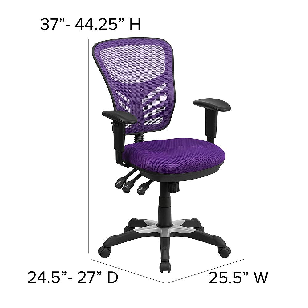 Alt View 13. Alamont Home - Nicholas Contemporary Mesh Executive Swivel Office Chair - Purple.