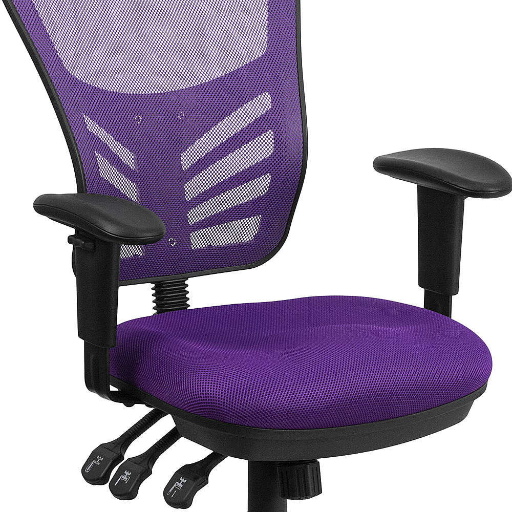 Flash Furniture 37.5 Purple Mid-Back Mesh Padded Swivel Task