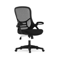 Alamont Home - Porter Contemporary Mesh Executive Swivel Office Chair - Black - Front_Zoom