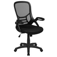 Flash Furniture - Porter Contemporary Mesh Executive Swivel Office Chair - Black - Front_Zoom