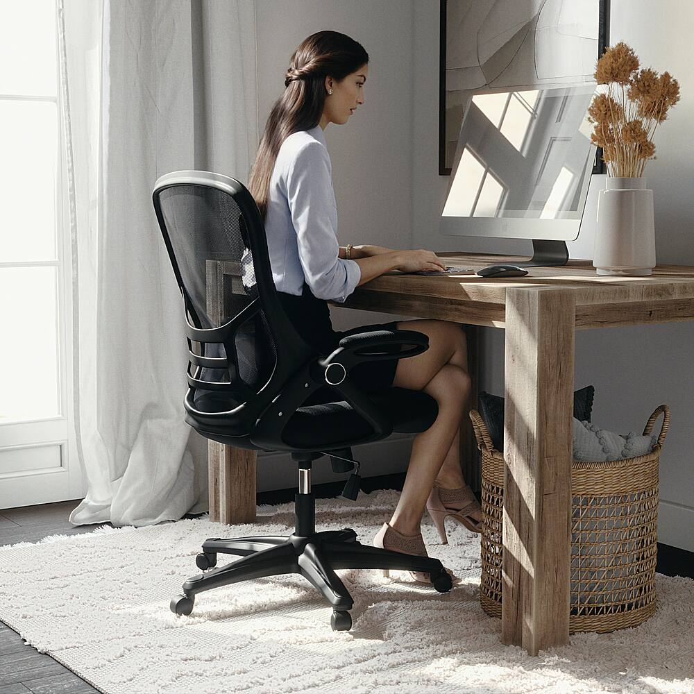 Alt View 15. Alamont Home - Porter Contemporary Mesh Executive Swivel Office Chair - Black.