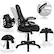 The image features a black office chair with various adjustments and features. It has a breathable mesh back with lumbar support, padded flip-up arms, and a heavy-duty nylon base with dual wheel casters. The chair also has a back tilt, tilt tension, and height adjustment options. The chair is designed to provide comfort and support for the user while working in an office environment.