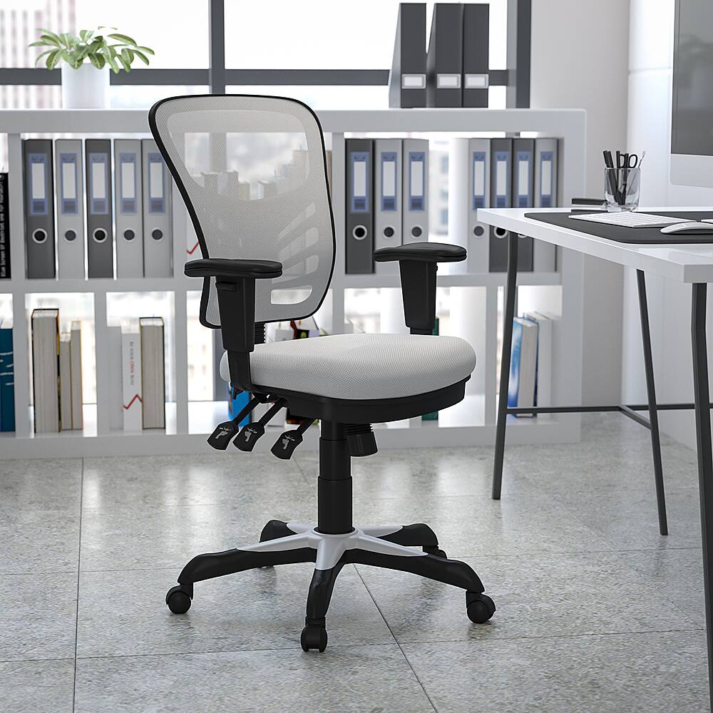 Alt View 12. Alamont Home - Nicholas Contemporary Mesh Executive Swivel Office Chair - White.