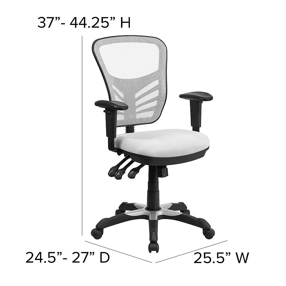 Alt View 13. Alamont Home - Nicholas Contemporary Mesh Executive Swivel Office Chair - White.