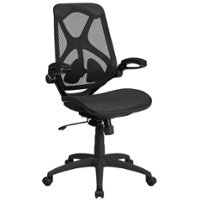 Flash Furniture - High Back Mesh Ergonomic Office Chair-Adjustable Lumbar, 2-Paddle Control - Black - Front_Zoom