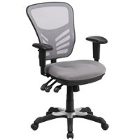 Alamont Home - Nicholas Contemporary Mesh Executive Swivel Office Chair - Gray - Front_Zoom