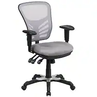 Alamont Home - Nicholas Contemporary Mesh Executive Swivel Office Chair - Gray - Front_Zoom